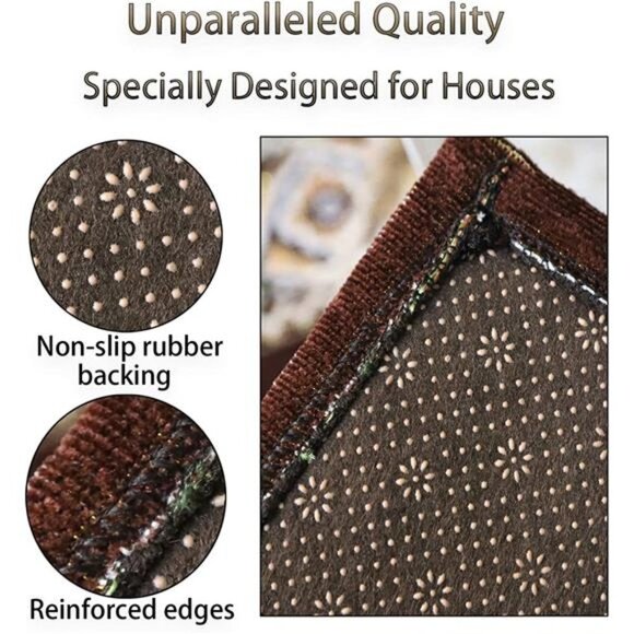 Indoor Doormat, 24”x 36” Super Absorbent Low Profile Mats (Brown) - Picture 3 of 7